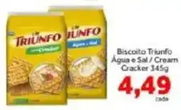 Shibata Supermercados Biscoito triunfo água e sal / cream cracker oferta
