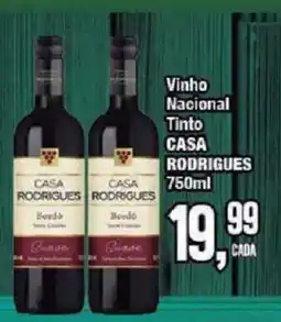 Redeconomia Vinho Nacional Tinto Casa Rodrigues oferta