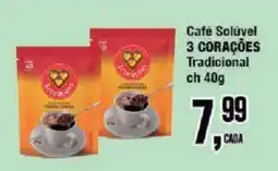 Redeconomia Café Solúvel 3 Corações Tradicional oferta