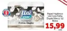 Shibata Supermercados Papel Higiênico Uni Care Folha Dupla oferta