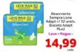 Shibata Supermercados Absorvente sempre livre adapt c/ 32 unids. oferta