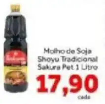 Shibata Supermercados molho de soja shoyu tradicional sakura pet 1 litro oferta