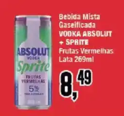 Redeconomia Bebida Mista Gaseificada Vodka Absolut + Sprite Frutas Vermelhas oferta