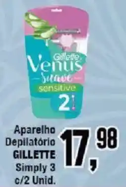 Redeconomia Aparelho depilatório gillette simply 3 oferta