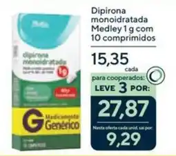 Drogaria Coop Dipirona monoidratada medley 1 g com 10 comprimidos oferta