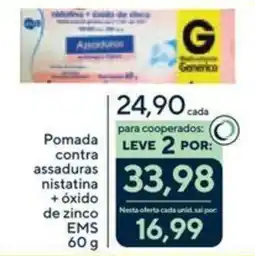 Drogaria Coop Pomada contra assaduras nistatinas + óxido de zinco oferta