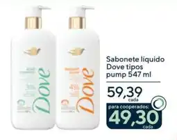 Drogaria Coop Sabonete líquido Dove tipos pump oferta