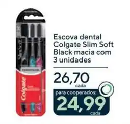 Drogaria Coop Escova dental Colgate Slim Soft Black macia oferta