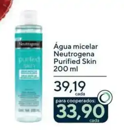 Drogaria Coop Água micelar Neutrogena Purified Skin oferta