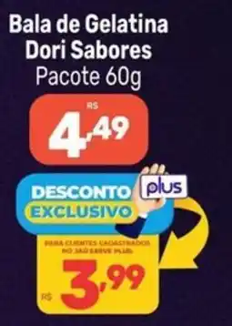 Supermercados Jau Serve Bala de Gelatina Dori Sabores oferta