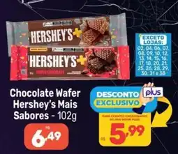 Supermercados Jau Serve Chocolate wafer hershey's mais sabores oferta