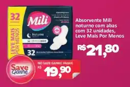 Supermercados Savegnago Absorvente mili noturno com abas oferta