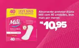 Supermercados Savegnago Absorvente protetor diário mili oferta
