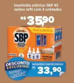 Supermercados Savegnago Inseticida elétrico sbp 45 noites refil com 3 unidades oferta