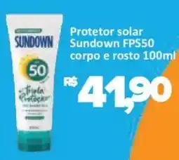 Supermercados Savegnago Protetor solar Sundown Fps50 corpo e rosto oferta