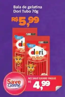 Supermercados Savegnago Bala de gelatina Dori Tubo oferta