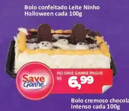 Supermercados Savegnago Bolo confeitado leite ninho halloween oferta