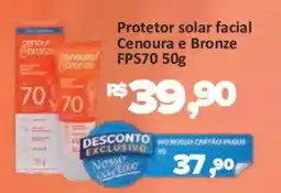 Supermercados Savegnago Protetor solar facial Cenoura e Bronze oferta