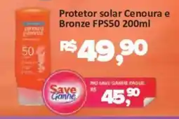 Supermercados Savegnago Protetor solar cenoura e bronze fps50 oferta