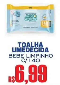 Supermercado Vitorino toalha umedecida bebe limpinho c/1 40 oferta