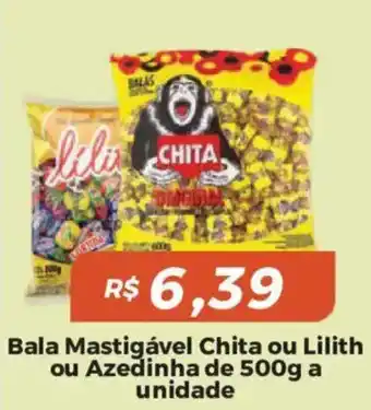 Bala mastigável chita ou lilith ou azedinha