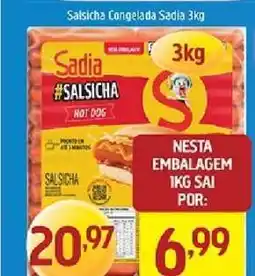 Supermercados Guanabara Salsicha Congelada Sadia 3kg oferta