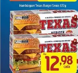 Supermercados Guanabara Hambúrguer Texas Burger Seara 672g oferta