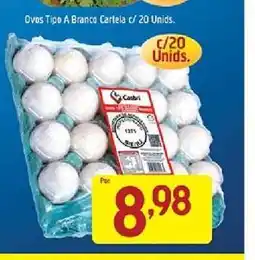 Supermercados Guanabara Ovos Tipo A Branco Cartela c/ 20 Unids oferta