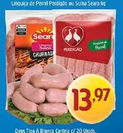 Supermercados Guanabara Linguiça de Pernil Perdigão ou Suína Seara kg oferta