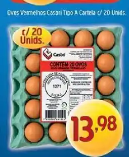 Supermercados Guanabara Ovos Vermelhos Casbri Tipo A Cartela c/ 20 Unids oferta