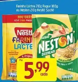 Supermercados Guanabara Farinha Láctea 210g ou Neston 210g Nestlé Sachê oferta