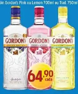 Supermercados Guanabara Gin Gordon's Pink ou Lemon 700ml ou Trad. 750ml oferta