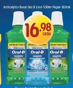 Supermercados Guanabara Antisséptico Bucal Oral B Leve 500ml Pague 300ml oferta