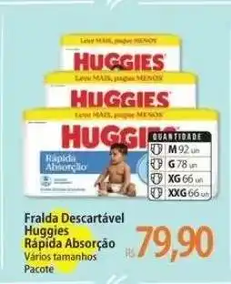 Atacadão Fralda Descartável Huggies Rápida Absorção oferta