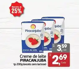 Cometa Supermercados Creme de leite piracanjuba oferta