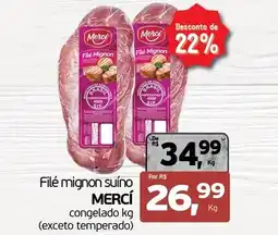 Cometa Supermercados Filé mignon suíno merci congelado oferta