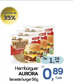 Cometa Supermercados Hambúrguer aurora faroeste burger oferta