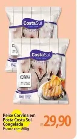 Atacadão Peixe Corvina em Posta Costa Sul Congelada Pacote com oferta
