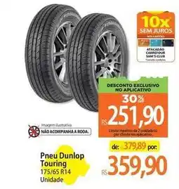 Atacadão Dunlop - pneu touring oferta