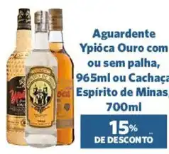 Sam's Club Aguardente Ypioca Ouro com ou sem palha oferta