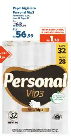 Sam's Club Papel higiênico personal vip3 oferta