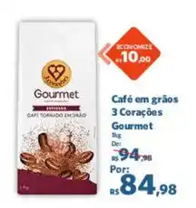 Sam's Club Café em grãos 3 Corações Gourmet oferta