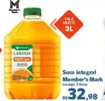 Sam's Club Suco integral Member's Mark Laranja oferta