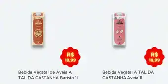 Bebida Vegetal de Aveia A Tal Da Castanha Barista 1l