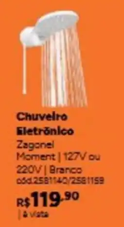 Tumelero Chuveiro Eletrônico Zagonel Moment oferta