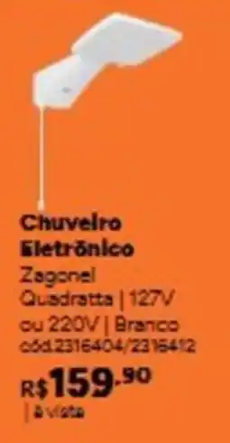 Tumelero Chuveiro Eletrônico Zagonel Quadratta oferta