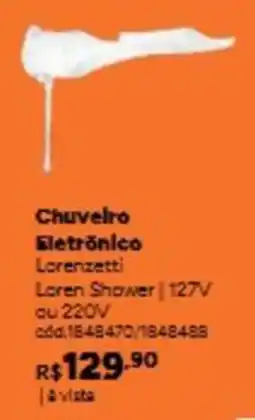 Tumelero Chuveiro Eletrônico Lorenzetti oferta