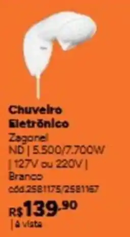 Tumelero Chuveiro Eletrônico Zagonel oferta