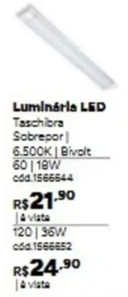 Luminária led taschira sobrepot