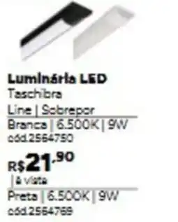 Tumelero Luminária led taschibra line | sobrepor oferta